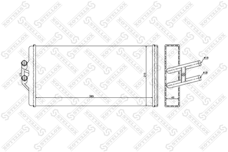 фото Stellox 10-35232-SX Радиатор печки MB mk/sk Stellox 10-35232-SX Радиатор печки MB mk/sk
