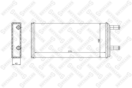 фото Stellox 10-35233-SX Радиатор отопителя 370x188x42 Volvo HCV Stellox 10-35233-SX Радиатор отопителя 370x188x42 Volvo HCV
