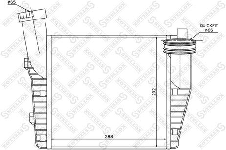 фото Stellox 10-40074-SX Интеркулер лев VW Touareg 2.5TDi/5.0TDi Stellox 10-40074-SX Интеркулер лев VW Touareg 2.5TDi/5.0TDi