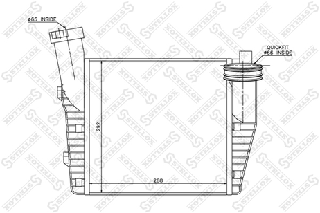 фото Stellox 10-40083-SX Интеркулер левый VW Touareg 3.0TDi 04> Stellox 10-40083-SX Интеркулер левый VW Touareg 3.0TDi 04>