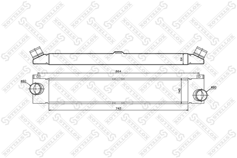 фото Stellox 10-40174-SX Интеркулер Fiat Ducato2.3JTD/3.0JTD 06> Stellox 10-40174-SX Интеркулер Fiat Ducato2.3JTD/3.0JTD 06>