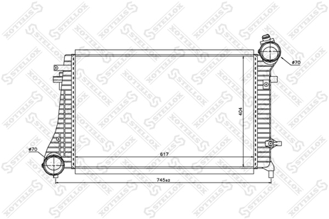 фото Stellox 10-40183-SX Интеркулер VW Caddy/Golf/Jetta/Passat 1. Stellox 10-40183-SX Интеркулер VW Caddy/Golf/Jetta/Passat 1.