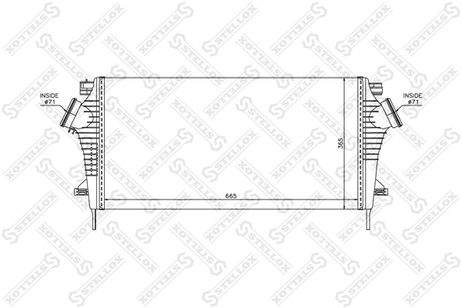 фото Stellox 10-40209-SX Интеркулер Opel Insignia 1.6-2.8i 08> Stellox 10-40209-SX Интеркулер Opel Insignia 1.6-2.8i 08>