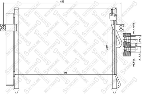 фото Stellox 10-45028-SX Радиатор конд. Hyundai Getz 1.6 AT 02> Stellox 10-45028-SX Радиатор конд. Hyundai Getz 1.6 AT 02>