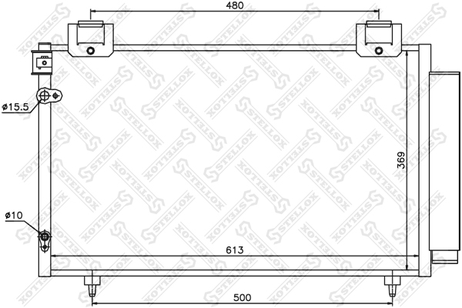фото Stellox 10-45038-SX Радиатор конд. Toyota Avensis all 02> Stellox 10-45038-SX Радиатор конд. Toyota Avensis all 02>
