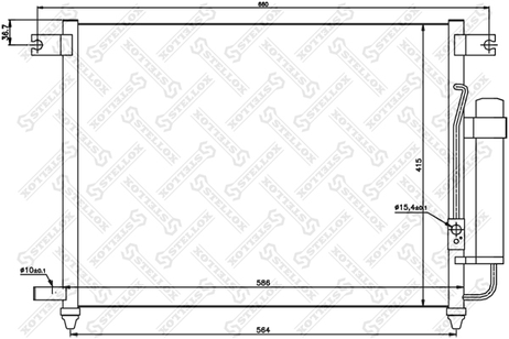 фото Stellox 10-45079-SX Радиатор конд. Chevrolet Aveo 1.4 06> Stellox 10-45079-SX Радиатор конд. Chevrolet Aveo 1.4 06>