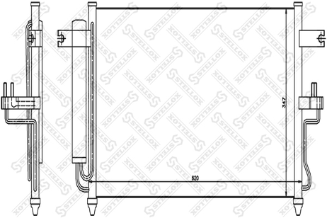 фото Stellox 10-45099-SX Радиатор конд. Hyundai Accent AT 99> Stellox 10-45099-SX Радиатор конд. Hyundai Accent AT 99>
