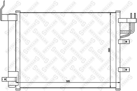 фото Stellox 10-45113-SX Радиатор конд. Kia Cerato all 04> Stellox 10-45113-SX Радиатор конд. Kia Cerato all 04>