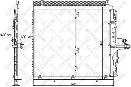 фото Stellox 10-45318-SX Радиатор кондиционера mb124 m103/m104 BE Stellox 10-45318-SX Радиатор кондиционера mb124 m103/m104 BE