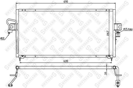 фото Stellox 10-45323-SX Радиатор кондиционера Nissan Almera Stellox 10-45323-SX Радиатор кондиционера Nissan Almera