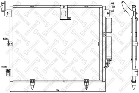 фото Stellox 10-45355-SX Радиатор кондиционера Lexus RX 300 00-03 Stellox 10-45355-SX Радиатор кондиционера Lexus RX 300 00-03