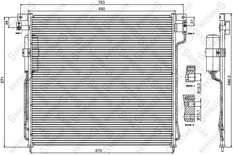 фото Stellox 10-45383-SX Радиатор конд. Nissan Pathfinder/Navara Stellox 10-45383-SX Радиатор конд. Nissan Pathfinder/Navara