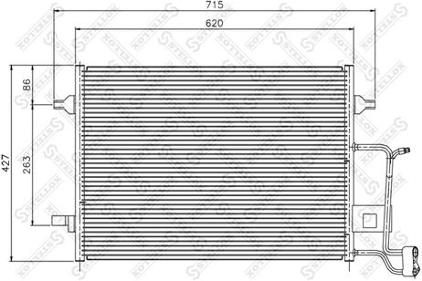 фото Stellox 10-45399-SX Радиатор конд. Audi A6 2.7i/1.9TDi 97> Stellox 10-45399-SX Радиатор конд. Audi A6 2.7i/1.9TDi 97>