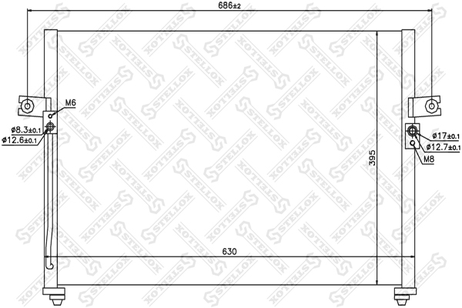 фото Stellox 10-45437-SX Радиатор кондиционера Hyundai H-1 97> Stellox 10-45437-SX Радиатор кондиционера Hyundai H-1 97>