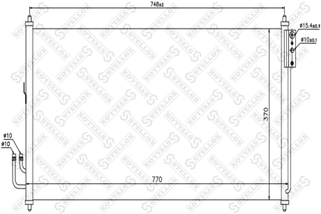 фото Stellox 10-45476-SX Конденсатор, кондиционер Stellox 10-45476-SX Конденсатор, кондиционер