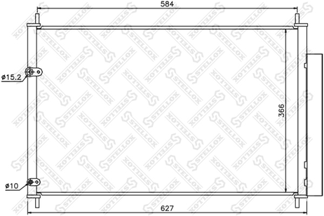 фото Stellox 10-45568-SX Радиатор кондиционера Toyota Auris 1.4 Stellox 10-45568-SX Радиатор кондиционера Toyota Auris 1.4