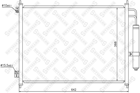 фото Stellox 10-45585-SX Радиатор кондиционера Nissan X-Trail T31 Stellox 10-45585-SX Радиатор кондиционера Nissan X-Trail T31