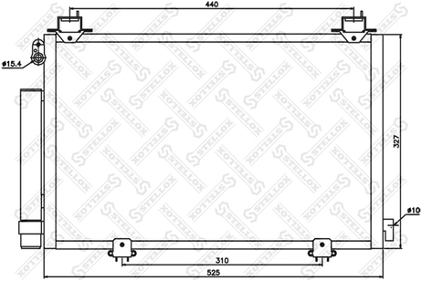 фото Stellox 10-45597-SX Конденсатор, кондиционер Stellox 10-45597-SX Конденсатор, кондиционер