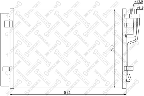 фото Stellox 10-45609-SX Радиатор конд. Hyundai i30 2.0CRDi 06> Stellox 10-45609-SX Радиатор конд. Hyundai i30 2.0CRDi 06>
