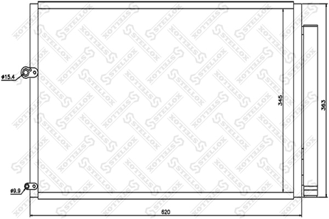 фото Stellox 10-45615-SX Радиатор конд. Toyota Prius 1.5i 16V 03> Stellox 10-45615-SX Радиатор конд. Toyota Prius 1.5i 16V 03>