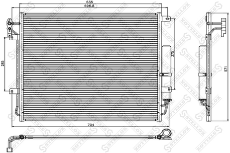 фото Stellox 10-45660-SX Радиатор конд. Land Rover Discovery 04> Stellox 10-45660-SX Радиатор конд. Land Rover Discovery 04>