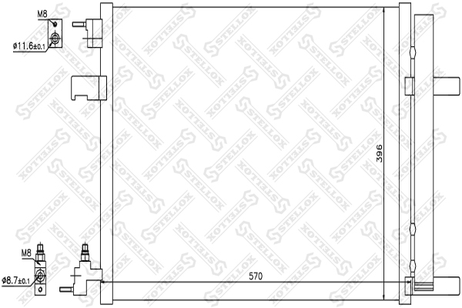 фото Stellox 10-45686-SX Радиатор кондиционера Opel Astra j 1.4i Stellox 10-45686-SX Радиатор кондиционера Opel Astra j 1.4i