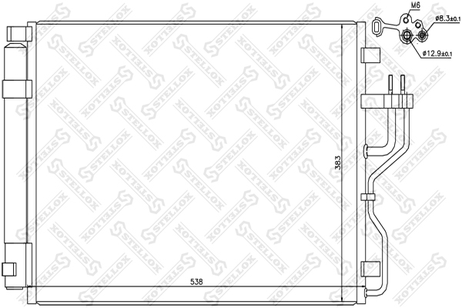 фото Stellox 10-45706-SX Радиатор конд. KIA Sportage 2.0CRDi 10> Stellox 10-45706-SX Радиатор конд. KIA Sportage 2.0CRDi 10>