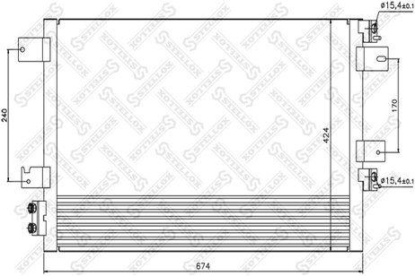 фото Stellox 10-45727-SX Радиатор кондиционера Chrysler Sebring 2 Stellox 10-45727-SX Радиатор кондиционера Chrysler Sebring 2
