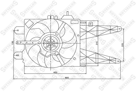 фото Stellox 29-99311-SX Вентилятор охлаждения Fiat Punto 1.2 99> Stellox 29-99311-SX Вентилятор охлаждения Fiat Punto 1.2 99>