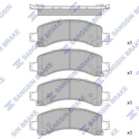 Sangsin SP1558 Колодки тормозные задние