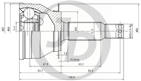 фото JD JCT0106 Шрус внешний | перед | JD JCT0106 Шрус внешний | перед |