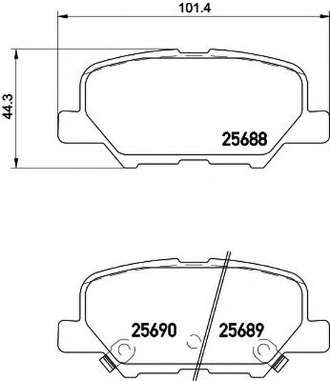 фото Hella 8DB355020291 Колодки тормозные дисковые | зад | Hella 8DB355020291 Колодки тормозные дисковые | зад |