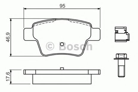 фото Bosch 0986494605 Колодки тормозные дисковые | зад | Bosch 0986494605 Колодки тормозные дисковые | зад |
