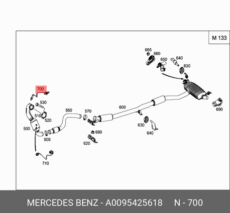 фото Mercedes A0095425618 Лямбда-зонд Mercedes A0095425618 Лямбда-зонд