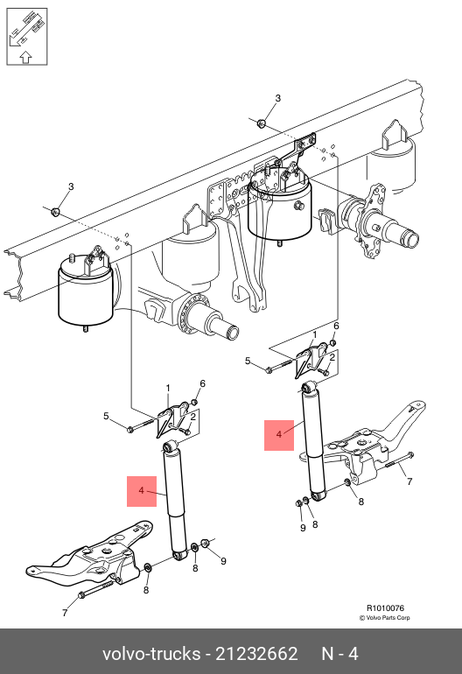 фото Volvo 21232662 Амортизатор Volvo 21232662 Амортизатор