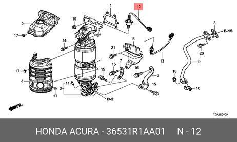 фото Honda 36531-R1A-A01 Лямбда-зонд Honda 36531-R1A-A01 Лямбда-зонд
