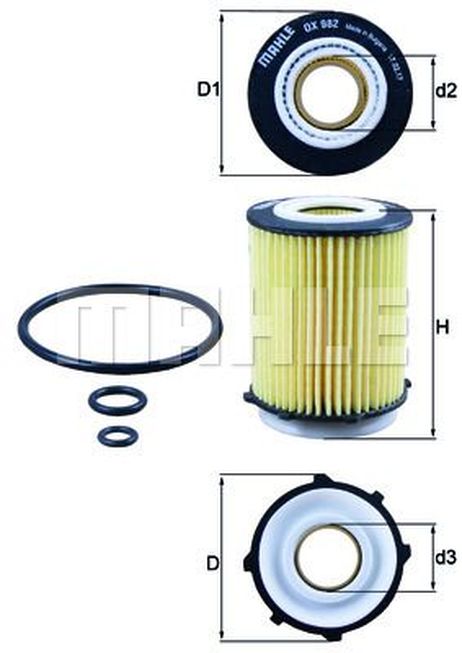 Knecht OX 982D Фильтр масляный (вставка)