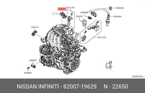 фото Nissan 82007-19629 Датчик абсолютного давления Nissan 82007-19629 Датчик абсолютного давления