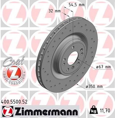 Zimmermann 400550052 Тормозной диск