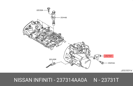 фото Nissan 23731-4AA0A Датчик импульсов, Датчик импульсов, маховик Nissan 23731-4AA0A Датчик импульсов, Датчик импульсов, маховик