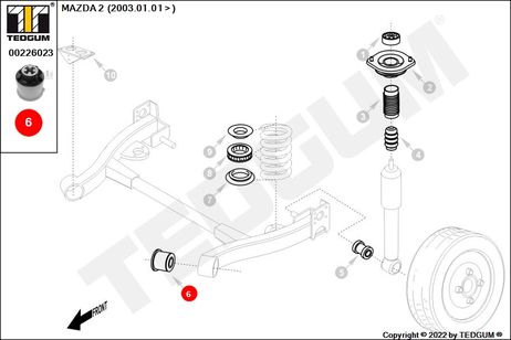 фото TEDGUM 00226023 Втулка балки TEDGUM 00226023 Втулка балки