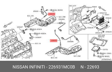 фото Nissan 22693-1MC0B Датчик кислородный ( 226931la0c ) Nissan 22693-1MC0B Датчик кислородный ( 226931la0c )