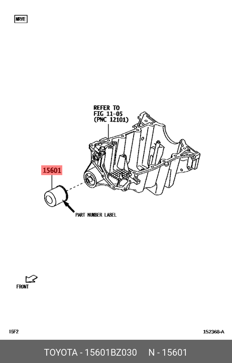 фото Toyota 15601-BZ030 Фильтр масляный Toyota 15601-BZ030 Фильтр масляный