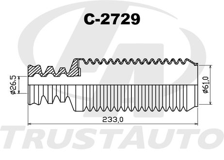 фото TRUSTAUTO C-2729 Пыльник-отбойник амортизатора TRUSTAUTO C-2729 Пыльник-отбойник амортизатора