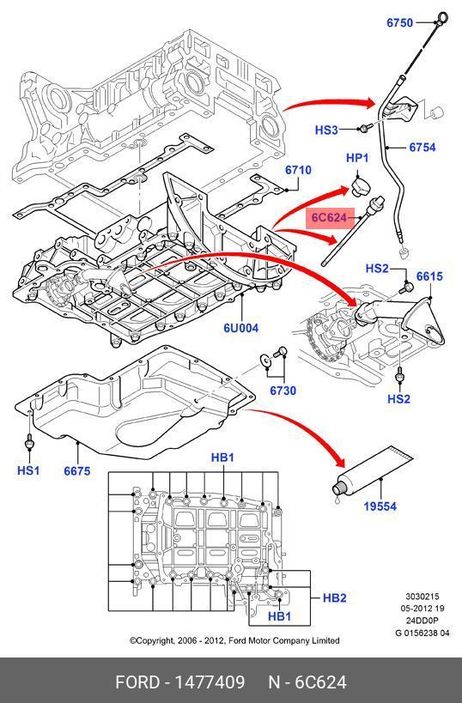 фото Ford 1477409 Датчик уровня масла Ford 1477409 Датчик уровня масла