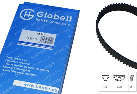 фото Globelt HZ041 Ремень ГРМ Globelt HZ041 Ремень ГРМ