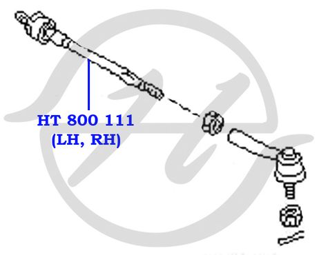 фото Hanse HT800111 Тяга рулевая | перед | Hanse HT800111 Тяга рулевая | перед |