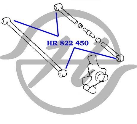 фото Hanse HR822450 Сайлентблок поперечной тяги задней подвески, внутр Hanse HR822450 Сайлентблок поперечной тяги задней подвески, внутр