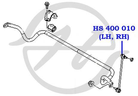 фото Hanse HS400010 Тяга стабилизатора передней подвески | перед | Hanse HS400010 Тяга стабилизатора передней подвески | перед |