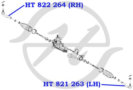 фото Hanse HT821263 Наконечник рулевой тяги | лев | Hanse HT821263 Наконечник рулевой тяги | лев |